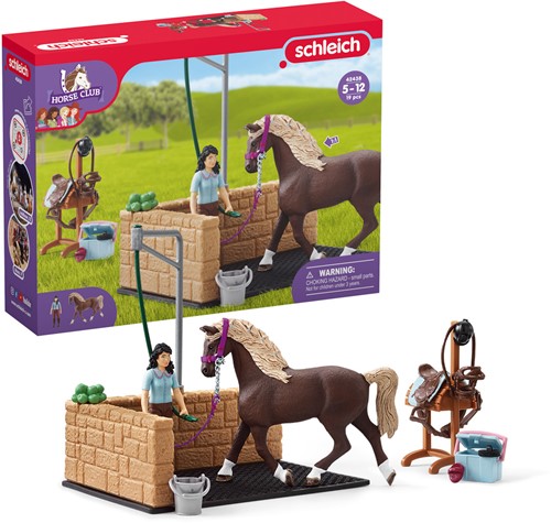 Schleich Horse Club Wasplaats met Horse Club Emily & Luna-2