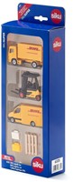 Siku DHL logistiek geschenkset inclusief vrachtwagen heftruck bezorgwagen pallets en pakketten metaal/kunststof geel bewegende onderdelen-2