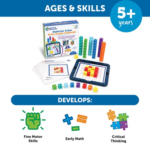 Learning Resources - MathLink® Cubes Brain Puzzle Challenge-3