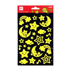 APLI - 1 Vel Stickers Glow In The Dark Ster & Maan