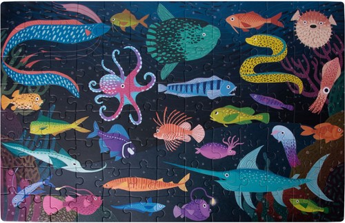 APLI - Oceaan Puzzel Glow in the Dark 104-delig + poster-2