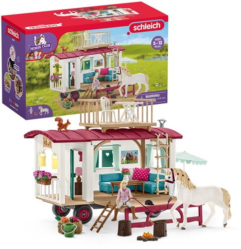 Schleich Horse Club Woonwagen voor geheime club-bijeenkomste-2