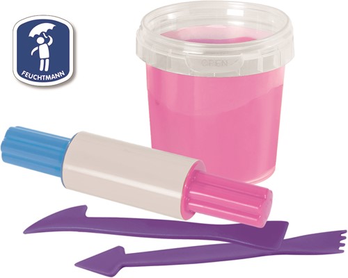 Peuter Kunst - Set (Blauw, Wit, Roze)-3