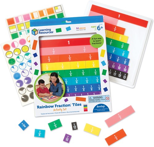 Learning Resources - Rainbow Fraction® Tiles With Tray