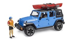 Bruder Jeep Wrangler Rubicon Unlimited met kajak en kajakker