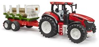 Bruder ROADMAX Tractor met bosbouwaanhanger en 3 boomstammen-2