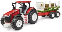 Bruder ROADMAX Tractor met bosbouwaanhanger en 3 boomstammen