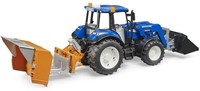 Bruder New Holland T5.120 met FL, laadbak, vorken+1ronde baal-3