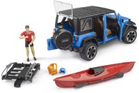 Bruder Jeep Wrangler Rubicon Unlimited met kajak en kajakker-2