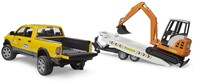 Bruder RAM Rental Service met minigraafmachine-2