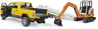 Bruder RAM Rental Service met minigraafmachine-3