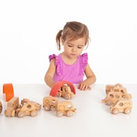 Tickit Natuurlijke Houten Voertuigen Set-3