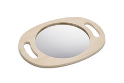 Tickit Gemakkelijk vast te houden Houten Spiegel