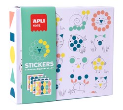 APLI - Animals stickerdoos (met 8 kaarten en voorbeeld)