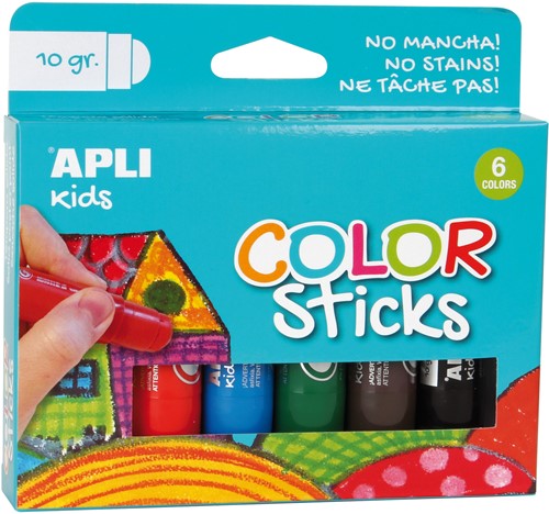APLI - Color stick dik basis 6 kleuren