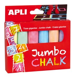 APLI - Jumbo Krijt Assortie 6 stuks