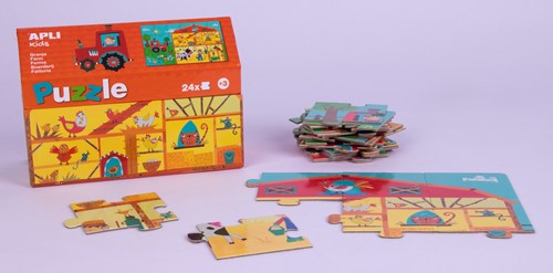 APLI - Puzzel boerderij 24 stukjes-3