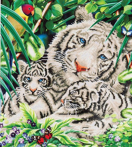Diamond Dotz - White Tiger & Cubs