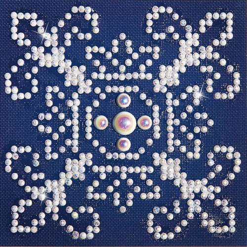Diamond Dotz - White On Blue
