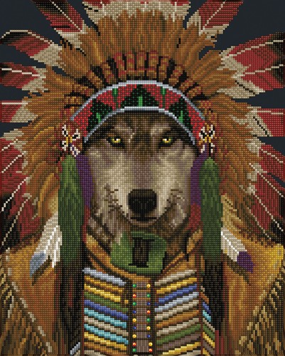 Diamond Dotz - Wolf Spirit Chief