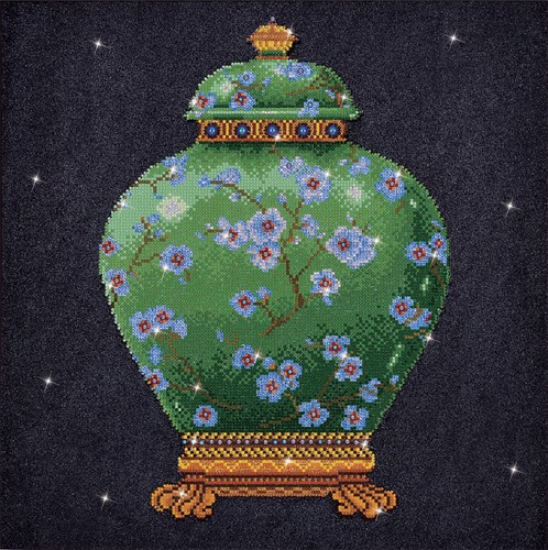 Diamond Dotz - Green Vase