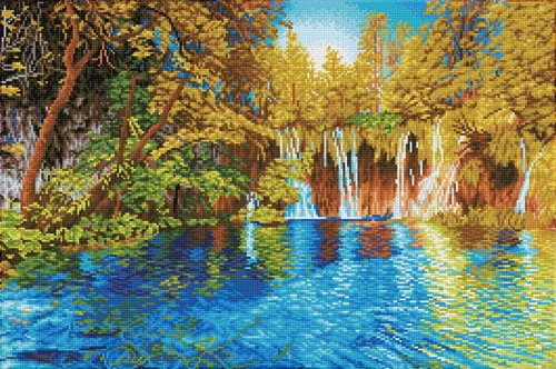 Diamond Dotz - Picturesque Falls Plitvice Lakes National Park, Croatia
