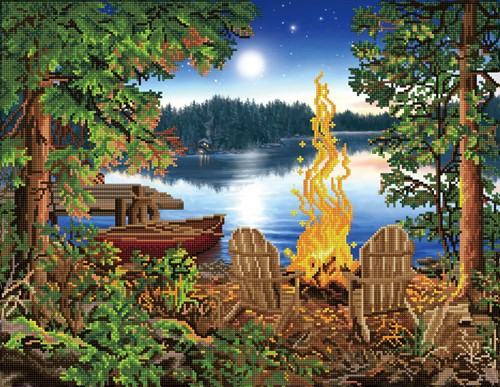 Diamond Dotz - Lakeside Red Canoe