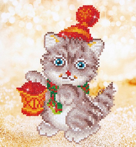 Diamond Dotz - Christmas Kitten Glow
