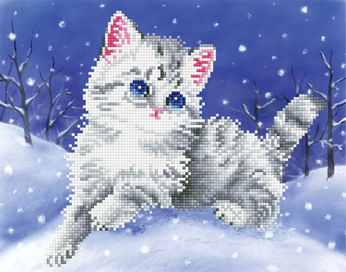 Diamond Dotz - Kitten In The Snow