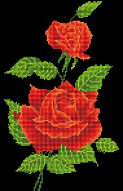Diamond Dotz - Red Rose Corsage