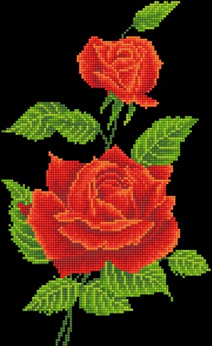 Diamond Dotz - Red Rose Corsage