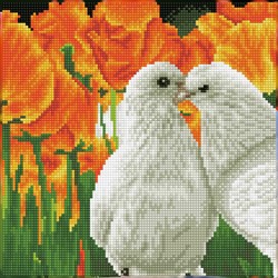 Diamond Dotz - Kissing Doves