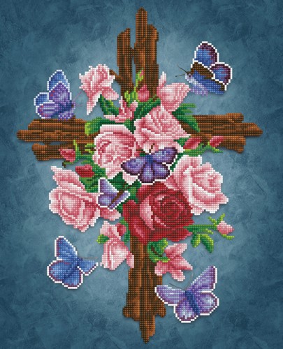Diamond Dotz - Flower Cross