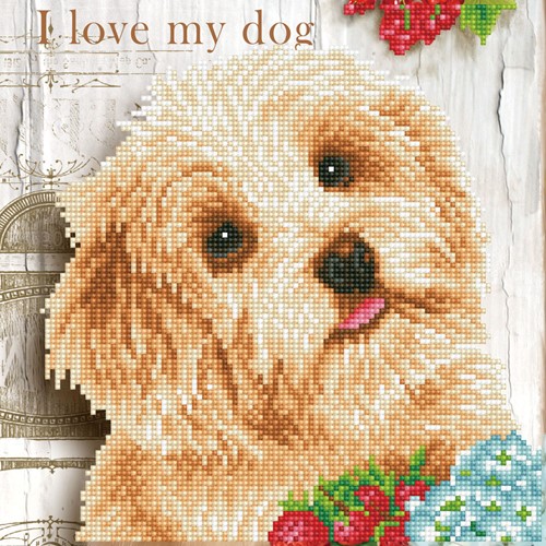 Diamond Dotz - I Love My Dog With Frame