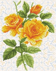 Diamond Dotz - Yellow Rose Bouquet With Frame