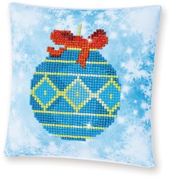 Diamond Dotz - Blue Bauble Pillow