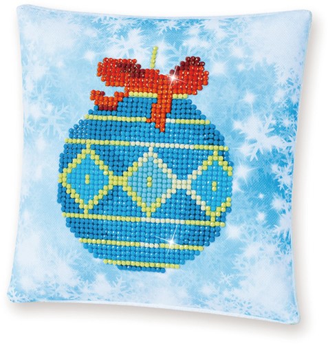 Diamond Dotz - Blue Bauble Pillow