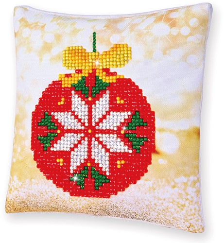 Diamond Dotz - Red Bauble Pillow