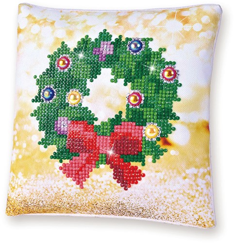 Diamond Dotz - Christmas Wreath Pillow