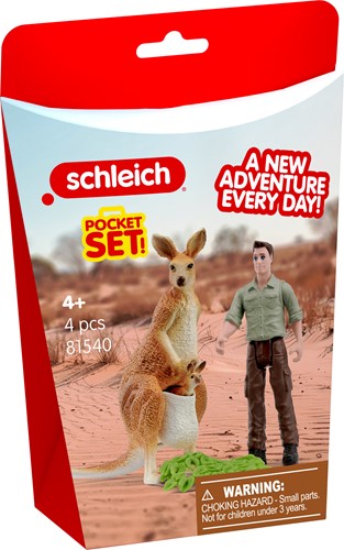 Schleich Pocket Set kangaroo tour with the ranger