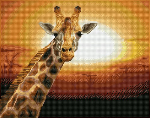 Diamond Dotz - Sunset Giraffe Amboseli National Park, Kenya