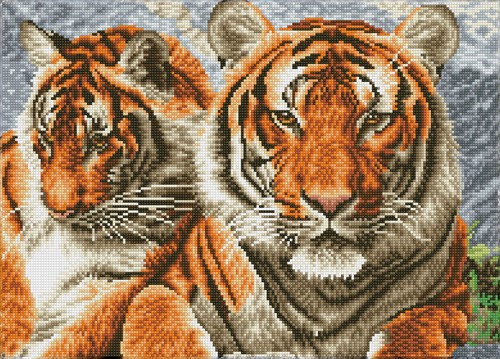 Diamond Dotz - Tigers  - Pre-Framed Kit