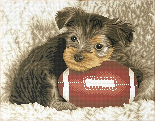Diamond Dotz - Footy Pup - Pre-Framed Kit