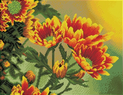 Diamond Dotz - Field Daisies - Pre-Framed Kit
