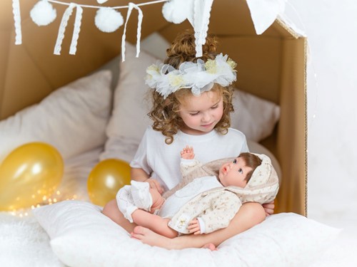 Marina Pau - Pop Newborn Alina Mousseline Estuche - 45cm-2