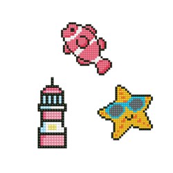 Diamond Dotz - Bubbles - Fish - Star Fish - Light House