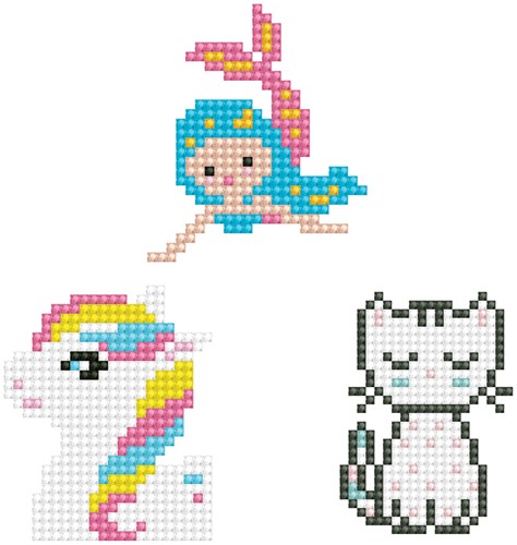 Diamond Dotz - Sweet - Kitten - Mermaid - Pony