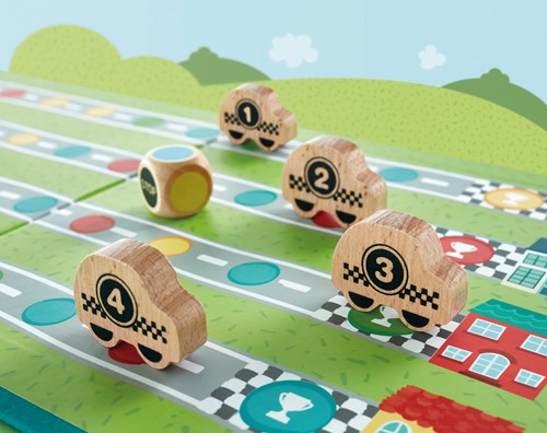 APLI - Race spel met houten autootjes-2