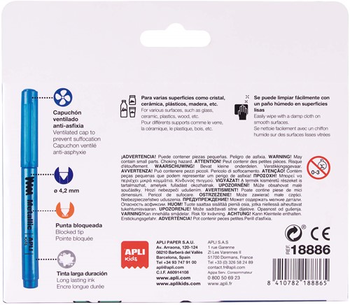 APLI - Metallic Stiften 8 stuks-3
