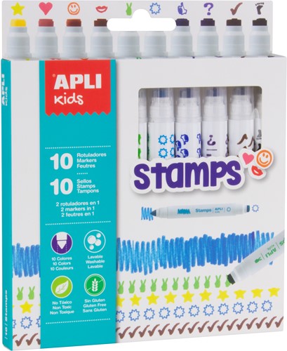 APLI - Colors & Stempels 10 stuks